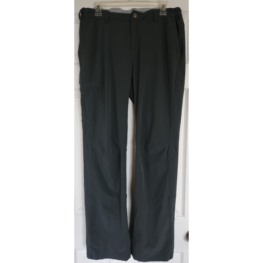 REI Womens Cargo Hiking Pants Size 14 Stretch Fit Dark Gray 5 Pocket *READ*